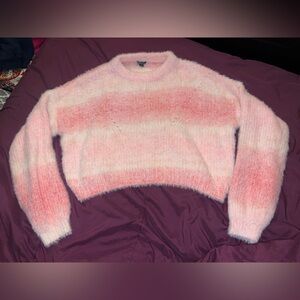 Wild Fable Pink Ombre Fuzzy Cropped Sweater XL